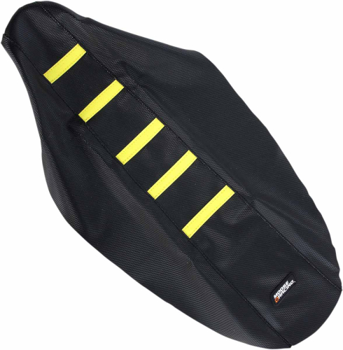 Moose Racing - Moose Racing Ribbed Seat Cover - Black/Yellow Ribbed - RMZ25010-331RT