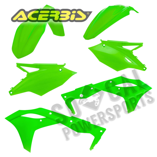 Acerbis - Acerbis Plastic Kit - Flo Green - 2685810235