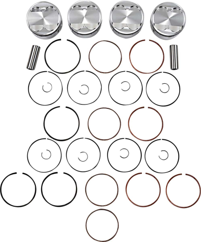 J.E. Pistons - J.E. Pistons Round Piston Kit - 3.00mm Oversize to 81.00mm, 11.0:1 Compression - 201165