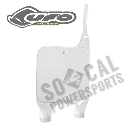 UFO Plastics - UFO Plastics Front Number Plate (Inverted Fork) - White - HO02683041