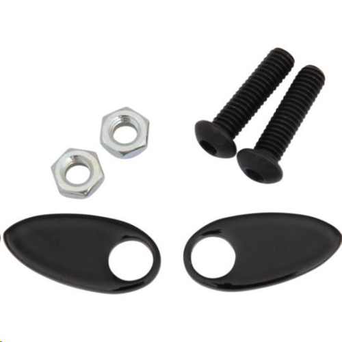 Cycle Visions - Cycle Visions Rear Turn Signal Cover Plates - Black Powdercoat - CV-4813B