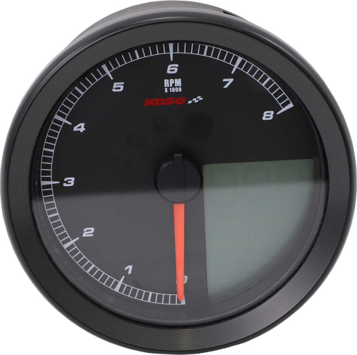 Koso North America - Koso North America LCD Color Change Speedo And Tachometer - Black Bezel - BA051211