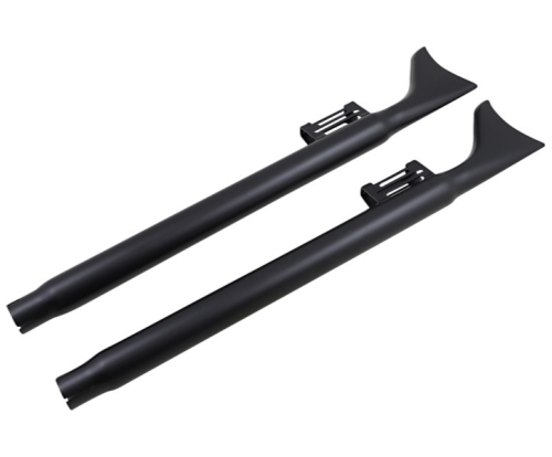 Bassani Manufacturing - Bassani Manufacturing 2-1/4in. Fishtail Slip-On - 33in. without Baffle - Black - 1F27EB-33