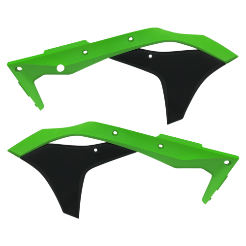 Acerbis - Acerbis Radiator Shrouds - Green/Black - 2630611089