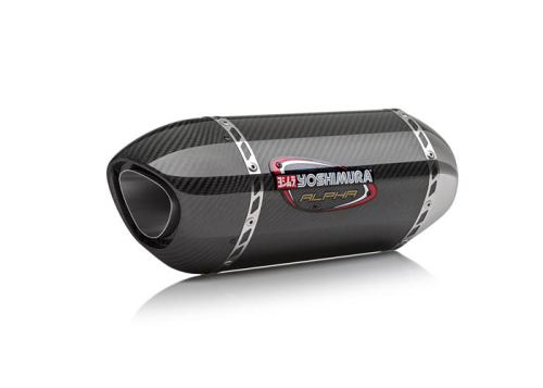 Yoshimura - Yoshimura Alpha Race Series Full System - Stainless Steel Tubing - Carbon Fiber Muffler - 141824M220