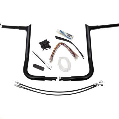 Fat Baggers, Inc. - Fat Baggers, Inc. 1-1/4in. EZ Install Handlebar Kit with Pointed Top Handlebars - Gloss Black - 909114-B