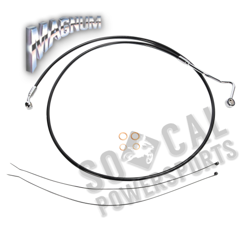 Magnum - Magnum Black Coated XR Stainless Upper Front Brakeline Kit - 68in. Total Length - SBC1401-68