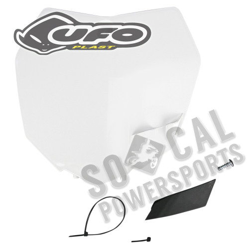 UFO Plastics - UFO Plastics Front Number Plate - White - KT04051-041