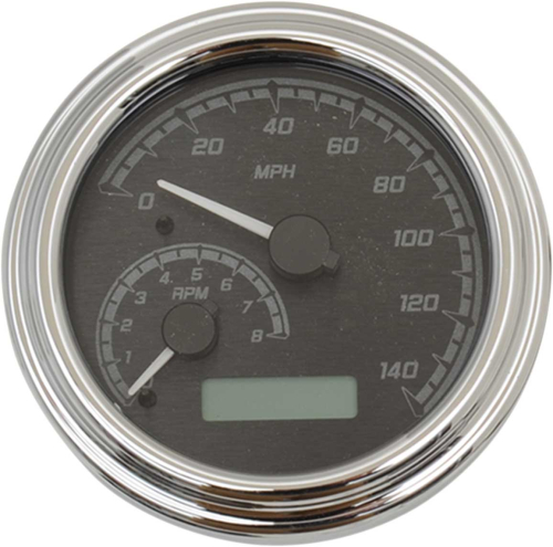 Dakota Digital - Dakota Digital MVX Series Fatbob Analog/Digital Gauge System - Black/Gray Chrome - MVX-2004-KG-C
