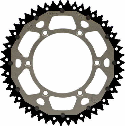 Moose Racing - Moose Racing Dual Rear Sprockets - Silver - 51T - 1210-808-51-11X
