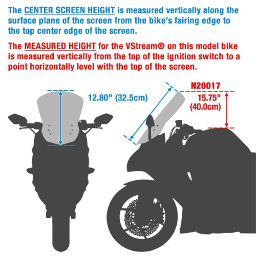 National Cycle - National Cycle VStream Windshield - 15.75in. - Light Tint - N20017