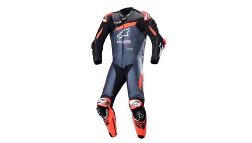 Alpinestars - Alpinestars GP Plus V4 Leather Suit - 3150523135748 - Black/Red Fluo/Dark Blue - 38