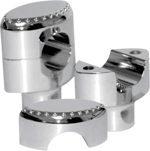 LA Choppers - LA Choppers Drilled Riser for 1in. Handlebar - 1-1/2in. Tall - Chrome - LA-7403-01