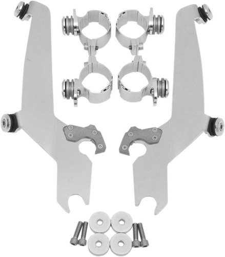 Memphis Shades - Memphis Shades Trigger-Lock Mount Kit for Sportshield Windshields - Polished - MEM8917
