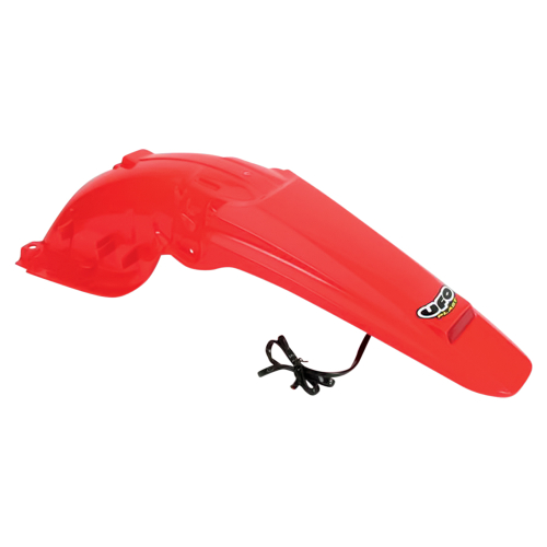 UFO Plastics - UFO Plastics Enduro Rear Fender with LED Light - Red - HO04603-070