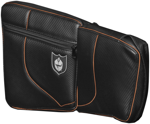 Pro Armor - Pro Armor Door Knee Pads - Front - Black/Orange - P141054OR