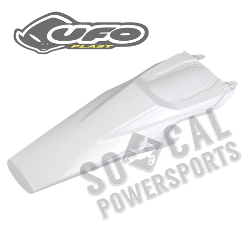 UFO Plastics - UFO Plastics MX Rear Fender - White - HU03389040