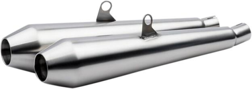 British Customs - British Customs Predator Pro Muffler for Triumph - Brushed Finish - BC902-100-BR