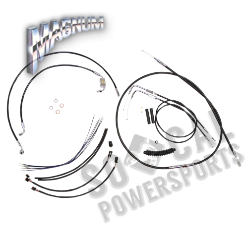 Magnum - Magnum Black Vinyl XR Handlebar Installation Kit for 15-17in. Ape - 489172