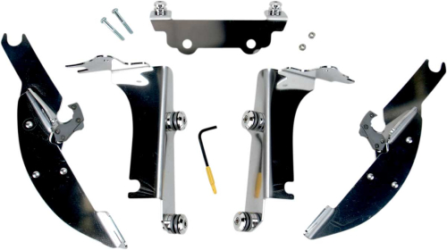Memphis Shades - Memphis Shades Trigger-Lock Mount Kit for Batwing Fairing - Polished - MEK1923