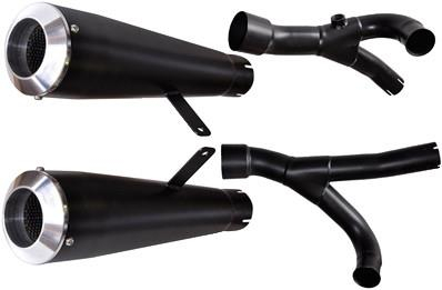 VooDoo - VooDoo Dual Megaphone Catalytic Eliminator Exhaust Pipes - Black - VMEVMXK9CDDB