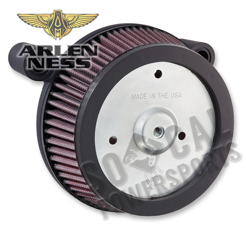 Arlen Ness - Arlen Ness Big Sucker Stage I Air Filter Kit w/ Synthetic Filter - Chrome - 18-319