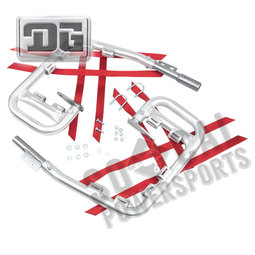 DG Performance - DG Performance Alloy Nerf Bars - Alloy Bar - Red Web - 60-2100