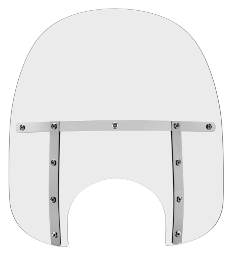 Memphis Shades - Memphis Shades Memphis Fats Windshield (9in. Cutout) - 17in. - Clear - MEM3620