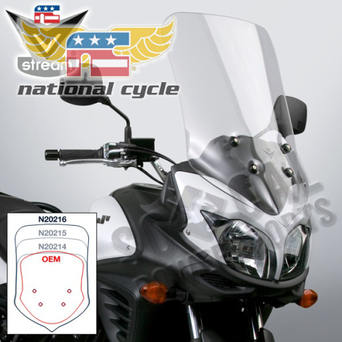 National Cycle - National Cycle VStream Windshield - 25.80in. - Clear - N20216