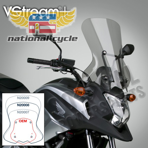 National Cycle - National Cycle VStream+ Windshield - 18.50in. - Light Tint - N20008