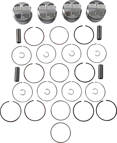 J.E. Pistons - J.E. Pistons Round Piston Kit - 2.00mm Oversize to 72.00mm, 12.0:1 Compression - 138979