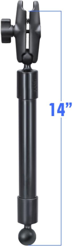 RAM Mounts - RAM Mounts 14in. Long Extension Pole with Two 1in. Diameter Ball Ends - RAP-BB-230-14-201U