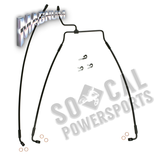 Magnum - Magnum Black Coated XR Stainless Front Brakeline Kit with Black Fittings - 35in. Total Length - SBB1313-35