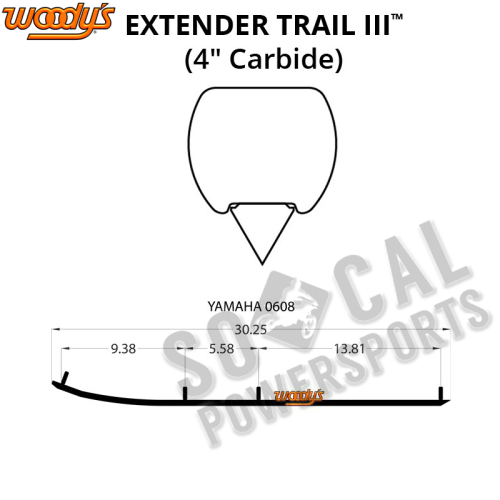 Woodys - Woodys Extender Trail III Flat-Top Carbide Runners - EYV3-0608