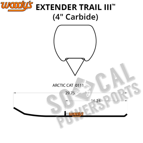 Woodys - Woodys Extender Trail III Flat-Top Carbide Runners - EAT3-0111