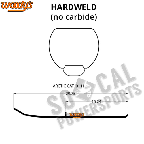 Woodys - Woodys Top-Stock Hard Surface Bar Carbide Runners - HSA-0111