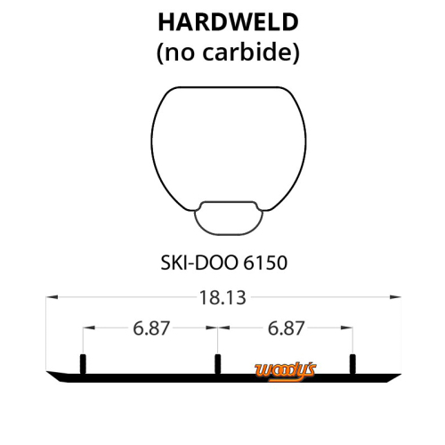 Woodys - Woodys Top-Stock Hard Surface Bar Carbide Runners - HSD-6150