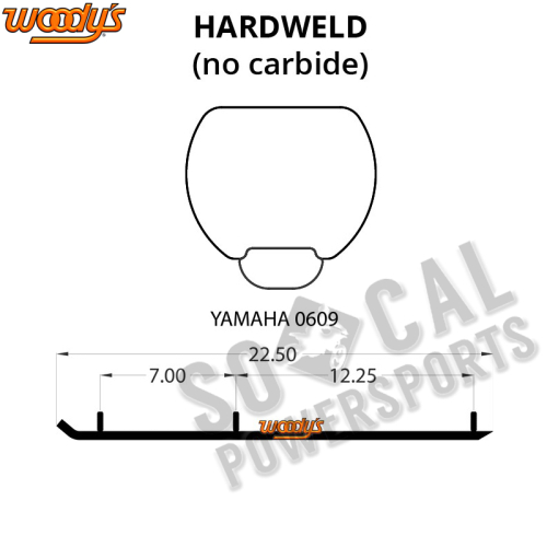Woodys - Woodys Top-Stock Hard Surface Bar Carbide Runners - HSY-0609