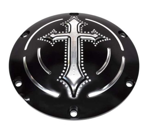 Precision Billet - Precision Billet Sportster Dark Side Billet Derby Cover - Black - DRK-230-SPT-BLK