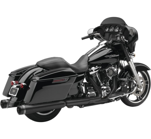 Cobra - Cobra Gen 2 Neighbor Haters Slip-On Mufflers with Dual Cut - Black with/Black Tip - 6291RB