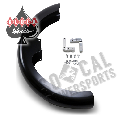 Klock Werks - Klock Werks Tire Hugger Series Wrapper Front Fender with Raw Mounting Blocks for 19in. Wheel - KW05-06-0002-R