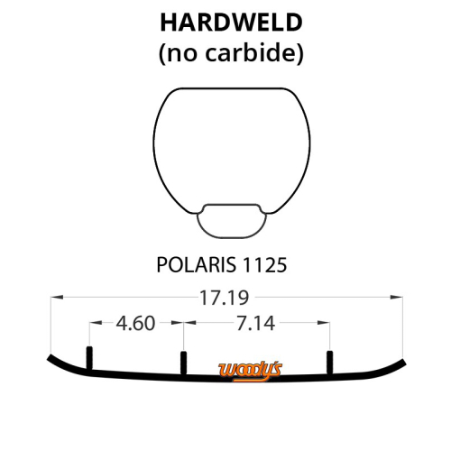 Woodys - Woodys Top-Stock Hard Surface Bar Carbide Runners - HSP-1125