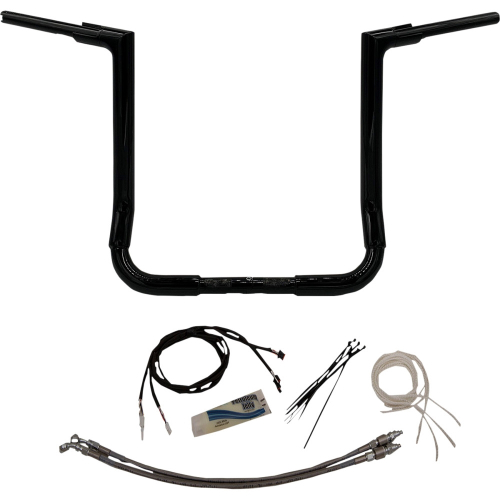 Fat Baggers, Inc. - Fat Baggers, Inc. 1-1/2in. EZ Install Flat Top Handlebar Kit - Gloss Black - 609216-B