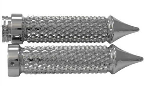 Eddie Trotta Designs - Eddie Trotta Designs Cross Cut Grips - Chrome - TC768