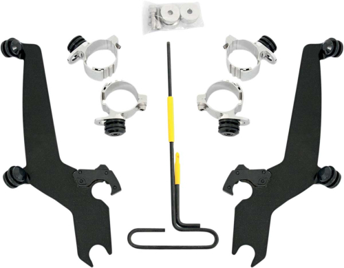 Memphis Shades - Memphis Shades Trigger-Lock Mount Kit for Sportshield Windshields - Black - MEB8916