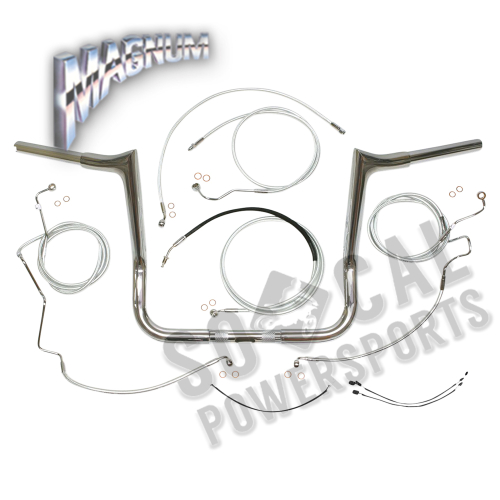 Magnum - Magnum 1-1/4in. Viking Bagger Handlebar Kit - 12in. - Chrome - 38884-412