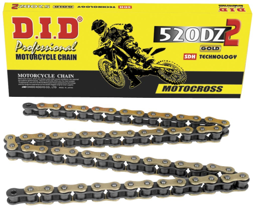 D.I.D - D.I.D 520 DZ 2 Series Chain - 120 Links - Gold - 520DZ2X120RB