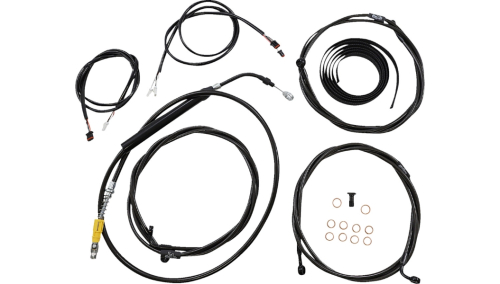 LA Choppers - LA Choppers Complete Plug and Play Cable Kit - ABS - Black - LA-8058KT3-08B