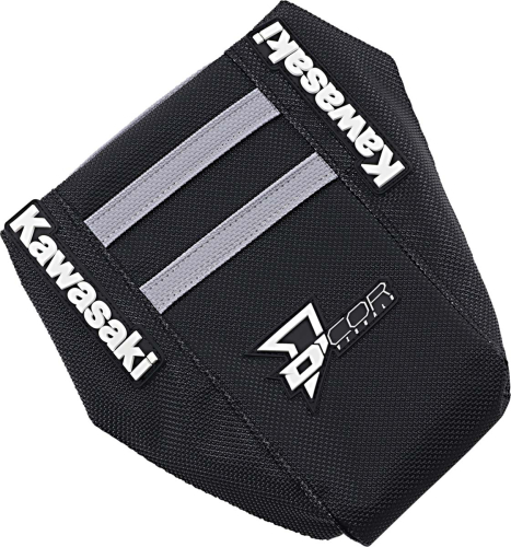 DCOR - DCOR Factory Reinforced Seat Cover - Black Sides/Black Top with Gray Ribs - 30-20-465