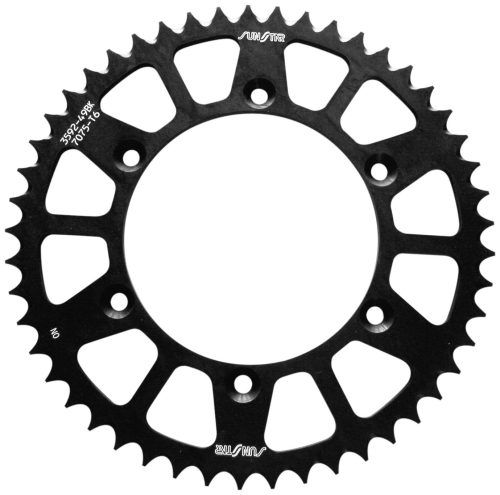 Sunstar - Sunstar Works Triplestar Aluminum Rear Sprocket - 53T - Black - 5-354753BK